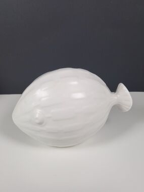Jonathan Adler Puffer Blowfish White Ceramic Figurine | Coastal Art | Rare